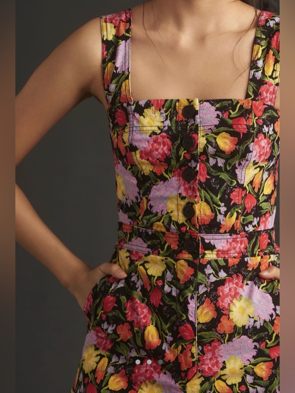 Anthropologie || Maeve || The Yukiko Noritake Portside Button-Front Romper